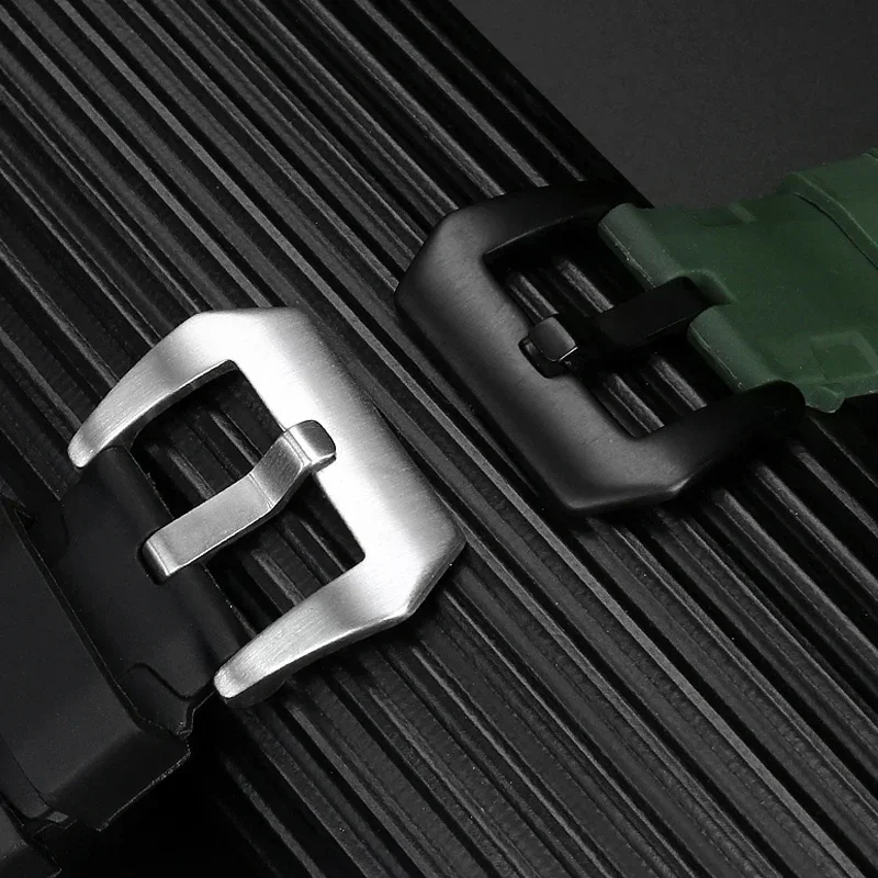 Correa de reloj negra, azul, verde y naranja, correa de reloj de goma de silicona para hombre de 22mm y 24mm para Panerai 111 441 386, correa deportiva suave, herramientas gratuitas