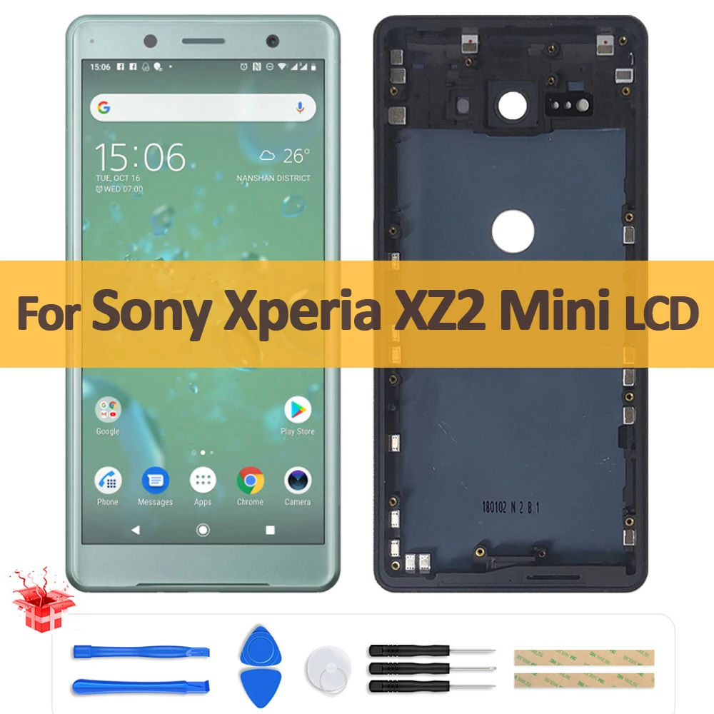 

5.0" Original LCD For Sony Xperia XZ2 Compact H8324 H8314 LCD Display Touch Screen Digitizer Assembly LCD + Frame Back Cover