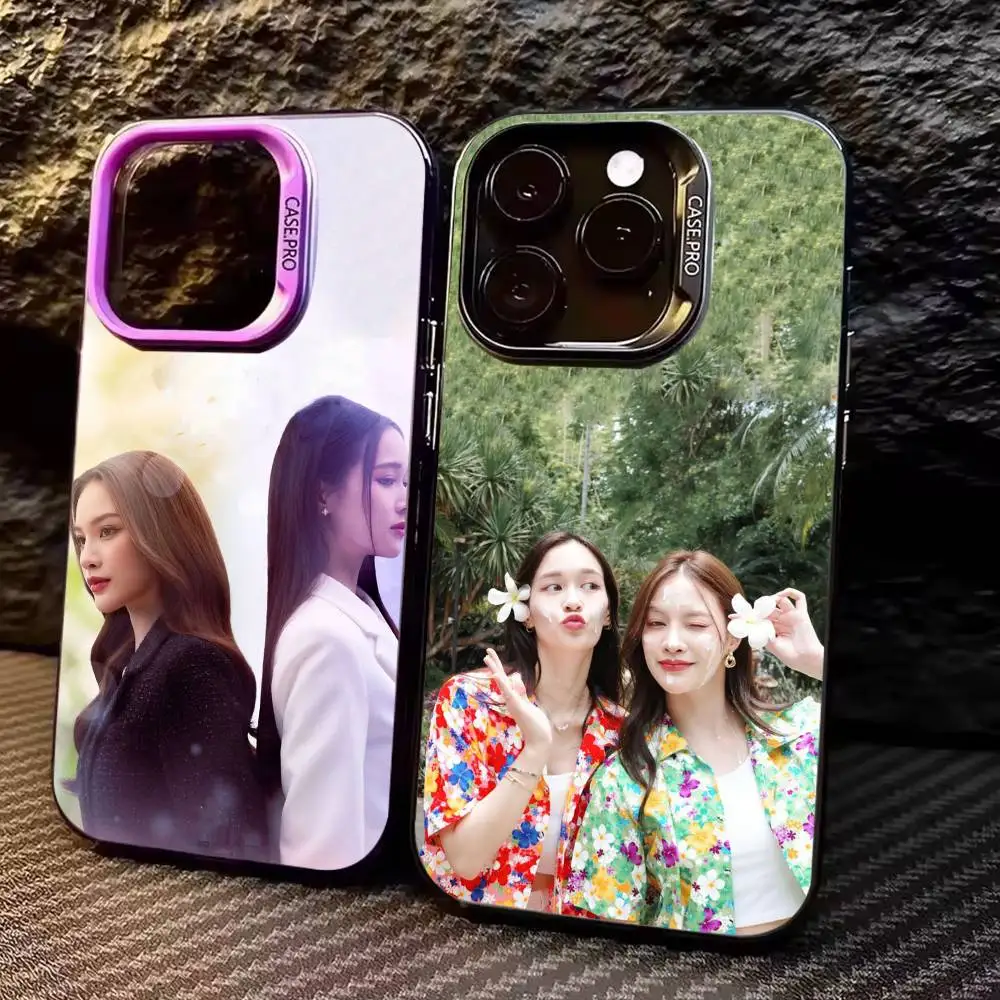 

TKphinyanech x Nurdesoraya Phone Case For iPhone17,16,15,14,13,12,11 Plus,Pro Max Colored Silver Plated Inside Cover