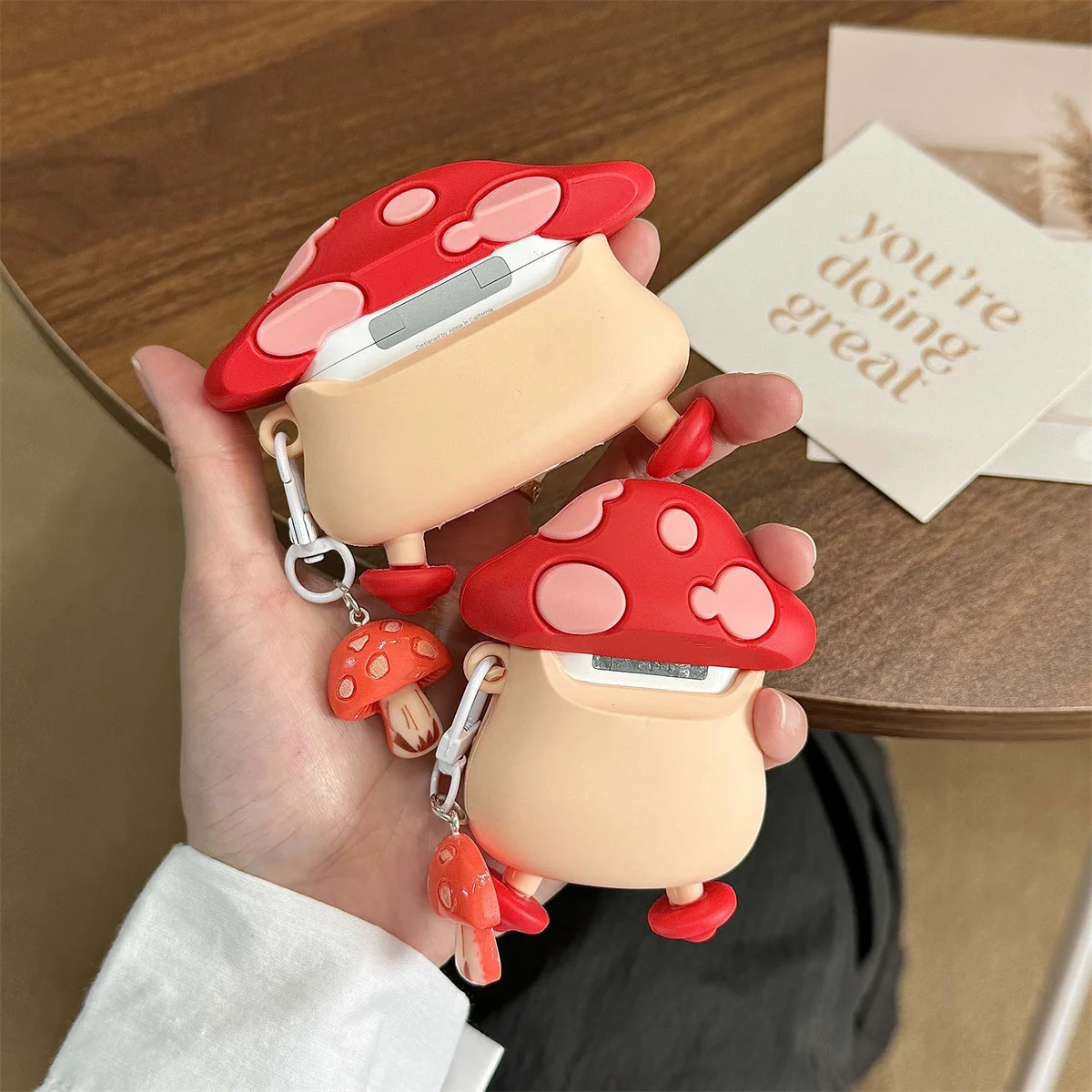 Чехол для наушников Airpods pro/pro 2, чехол для наушников с милым мультяшным рисунком для Airpods 4/3/2/1 Gen с брелоком для девочек и мальчиков