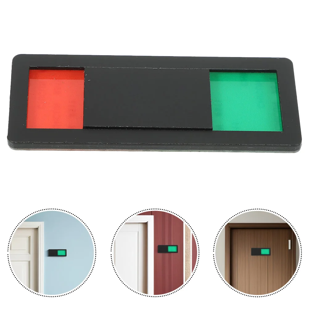 

2Pcs Selfadhesive Toilet Door Sign ABS Material Bathroom Privacy Slider Easy to Clean Open Slider Privacy Sign