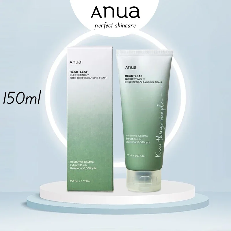 Anua Heartleaf Quercetinol Pore Deep Cleansing Foam Oil Control Acne Remover Black Heads Removal anua Korea skin care