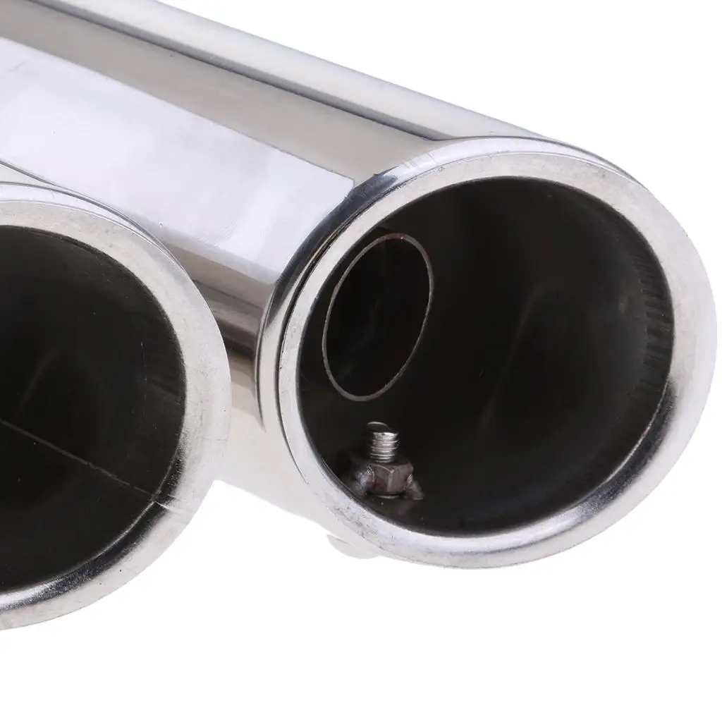 Universal Stainless Steel Dual Exhaust Muffler Pipe Slip on DB Killer 51mm Inlet Thunder for Motorbike Dirt Bike Scooter ATV