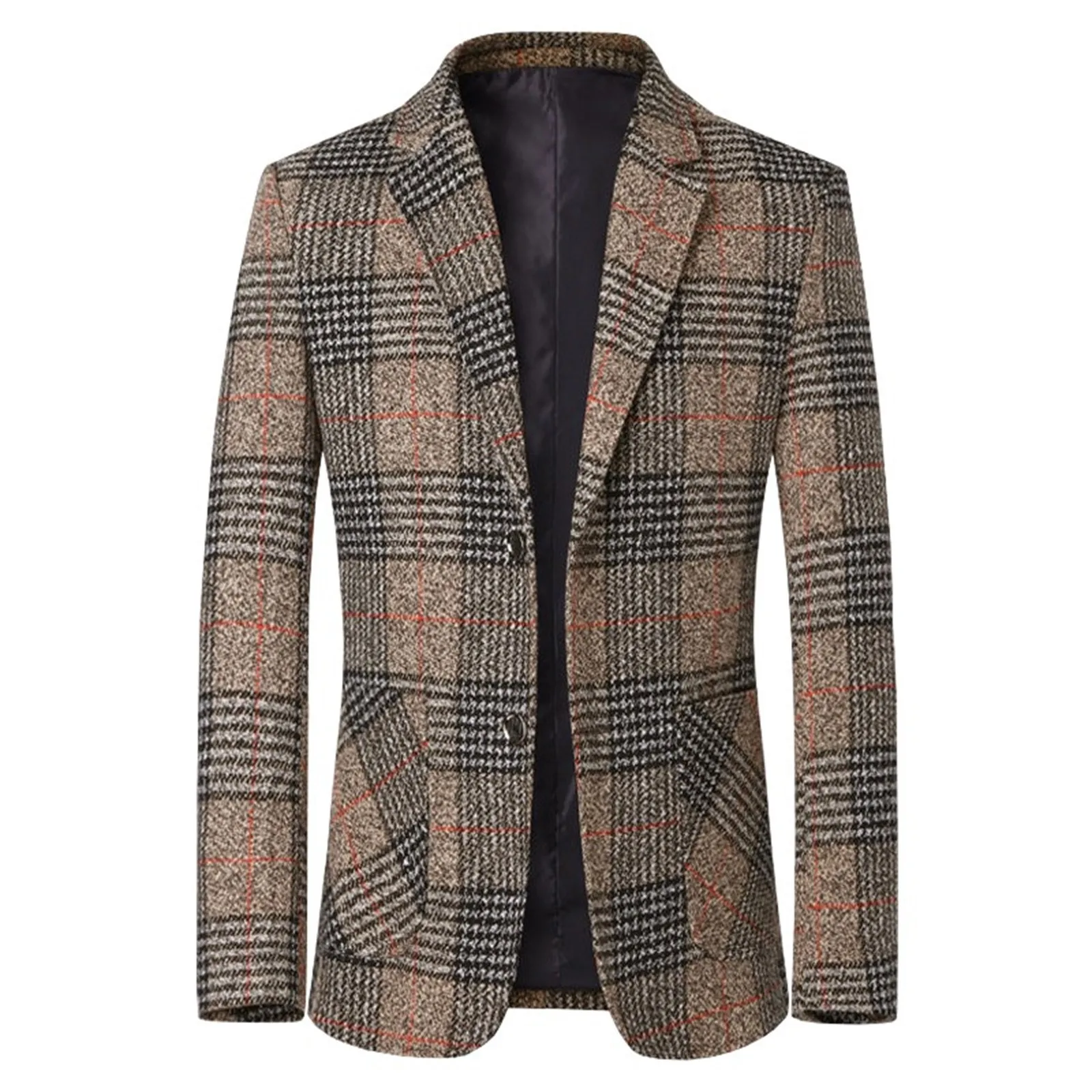 

Men Plaid Business Casual Blazers Jackets New Spring Autumn Male Suits Coats High Quality Male Slim Blazers Jackets Coats