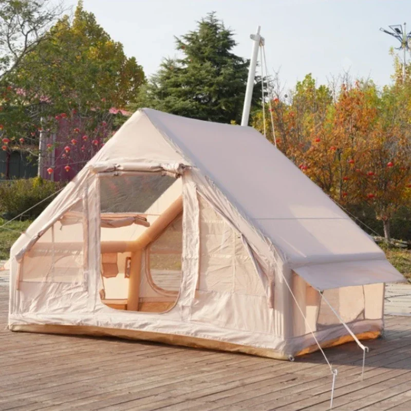 

Household Portable Outdoor Inflatable Tent Windproof Camping Waterproof Camp Tent Folding Lightweight Travel Double-layer Tents