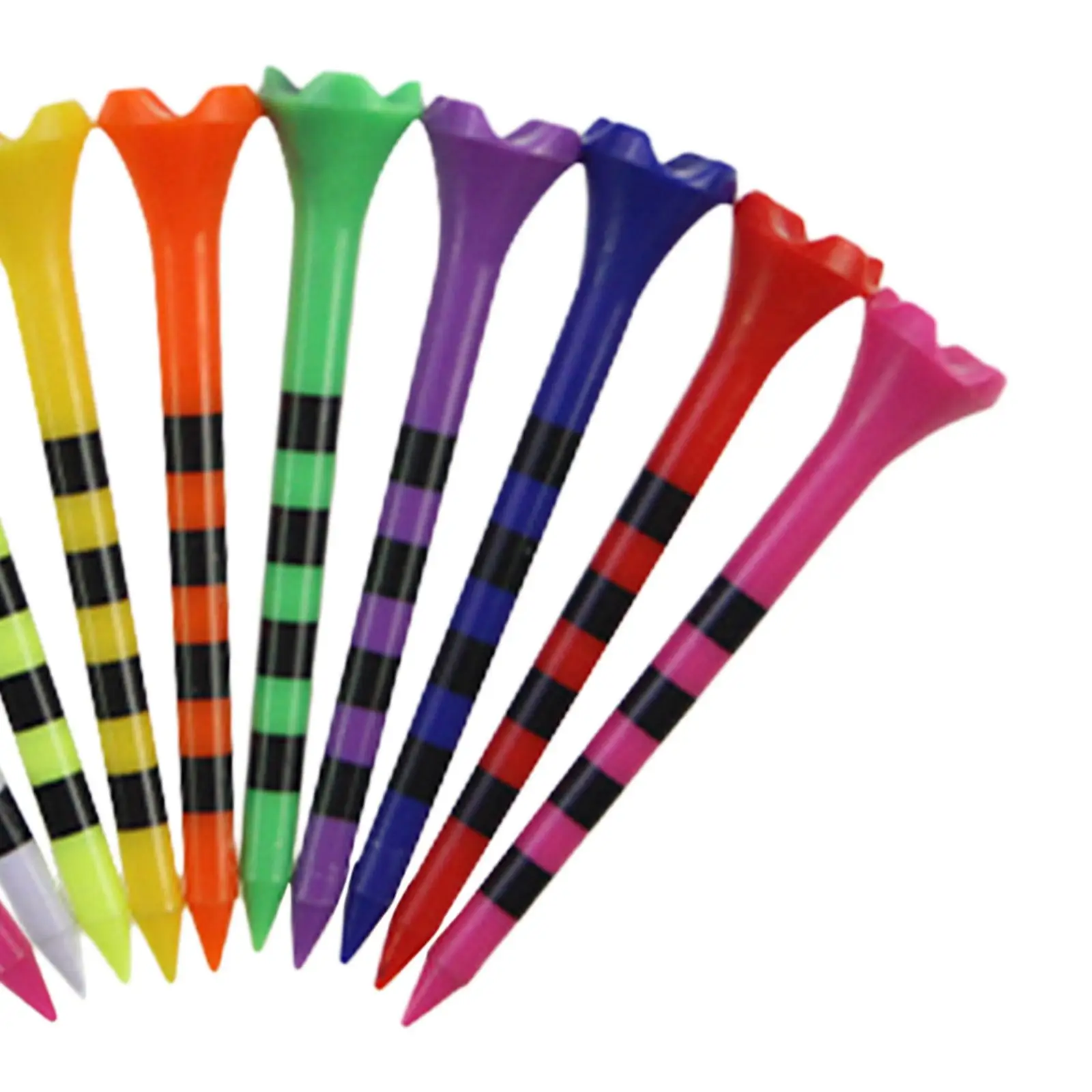 Lightweight ABS Golf Tees Multicolor Reusable Training Tools Ball Holder Accessories for Indoor Outdoor Practice