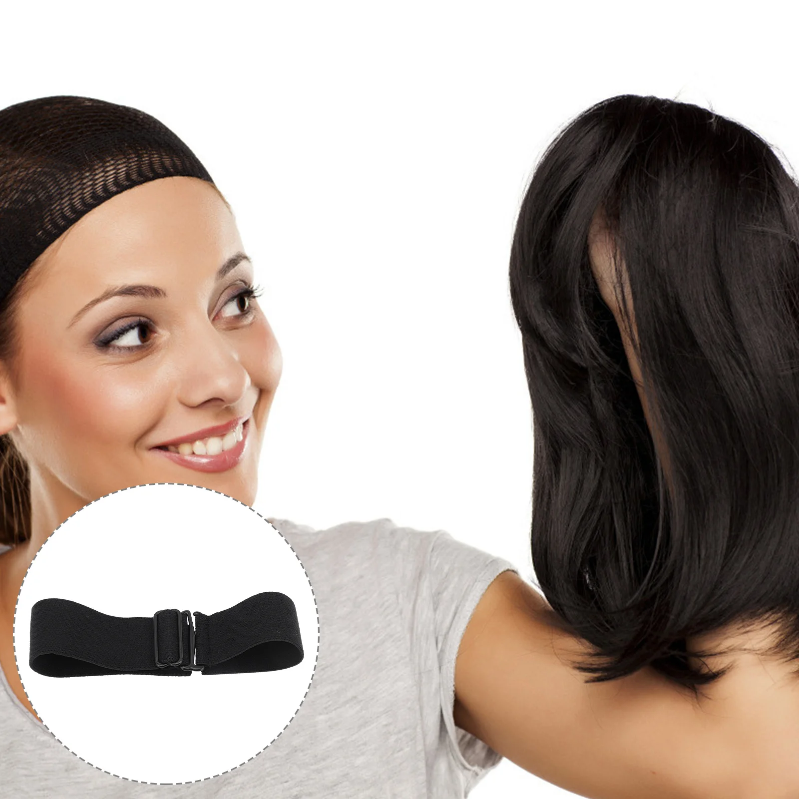 

3Pcs Elastic Bands Adjustable Lightweight Non-Slip Fixing Strap Washable Durable Elastic Band for Hair