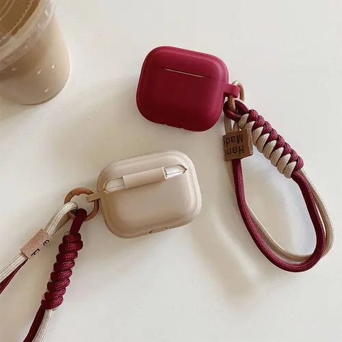 Airpods 4 Case Bluetooth Earbuds Protective Cover For Apple Pro 3 Airpods 3 Pro2 Pro 2 Funda Soft Silicone with Smile Hand Strap - Image 2