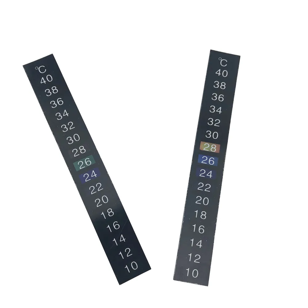 10 sztuk/partia 10-40 ℃ Cyfrowy samoprzylepny termometr LCD, samoprzylepna taśma termometru do warzenia wina, akwarium, zbiornika na ryby