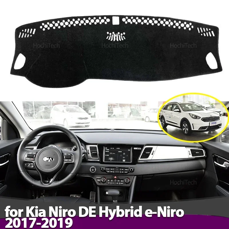 Anti-Rutsch-Armaturenbrett-Abdeckung, Schutzpolster, Autozubehör, Sonnenschutz, Teppich für Kia Niro DE Hybrid E-Niro 2017 2018 2019