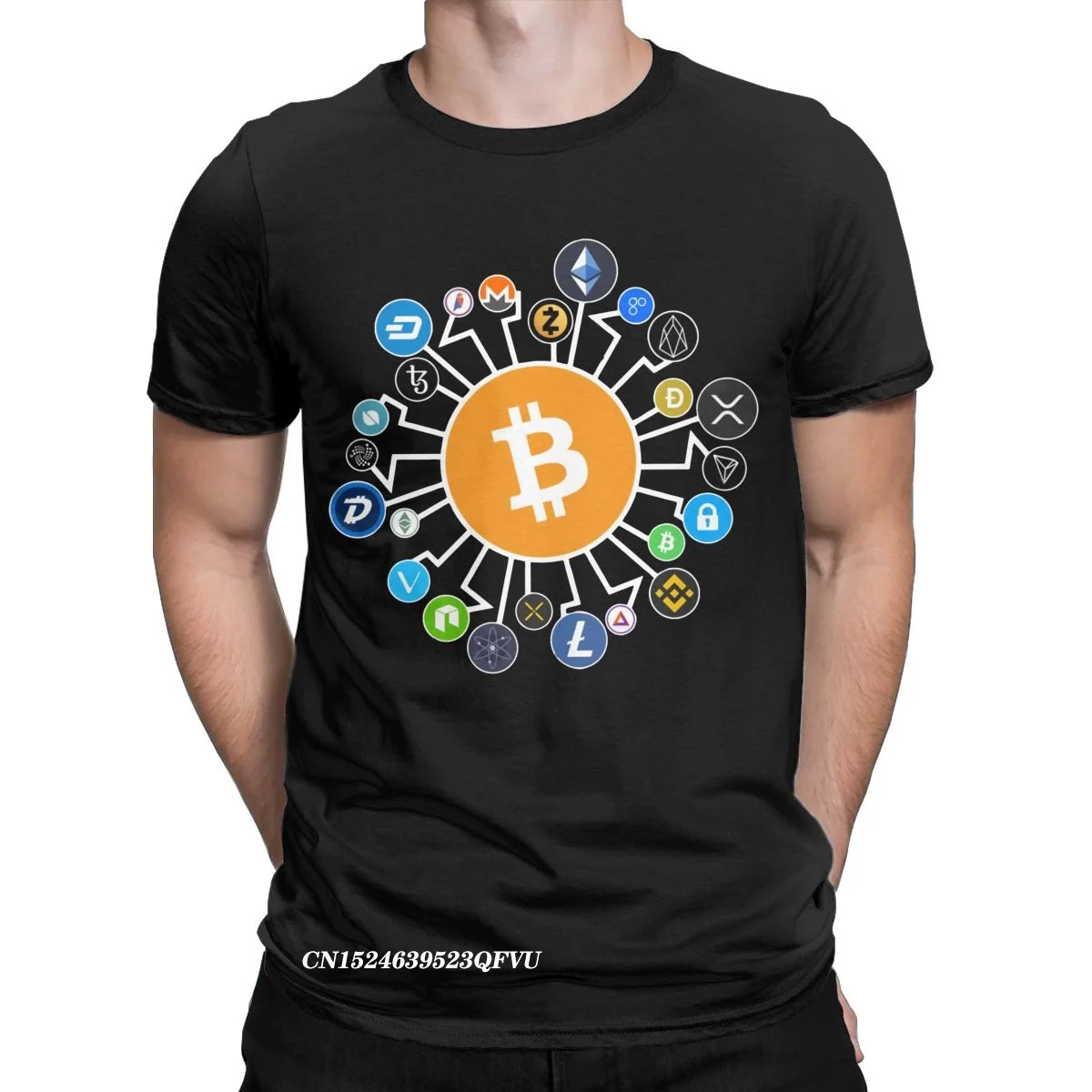 Bitcoin Blockchain Crypto Cryptocurrency Cryptocurrencies Men Tops T Shirts Vintage Tees Harajuku Manga Tee Shirt Premium Cotton