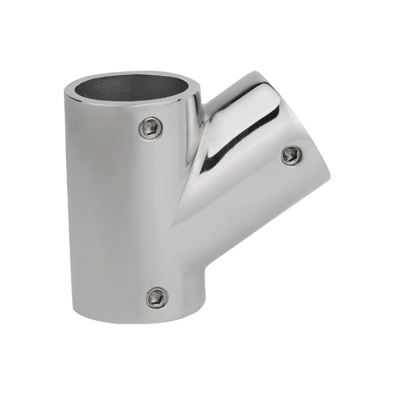 1 PC 22/25mm Boat 60 Degree Handrail Fittings Left/Right Tee Tube Pipe Connector 316 Stainless Steel Marine Accessories - view 3
