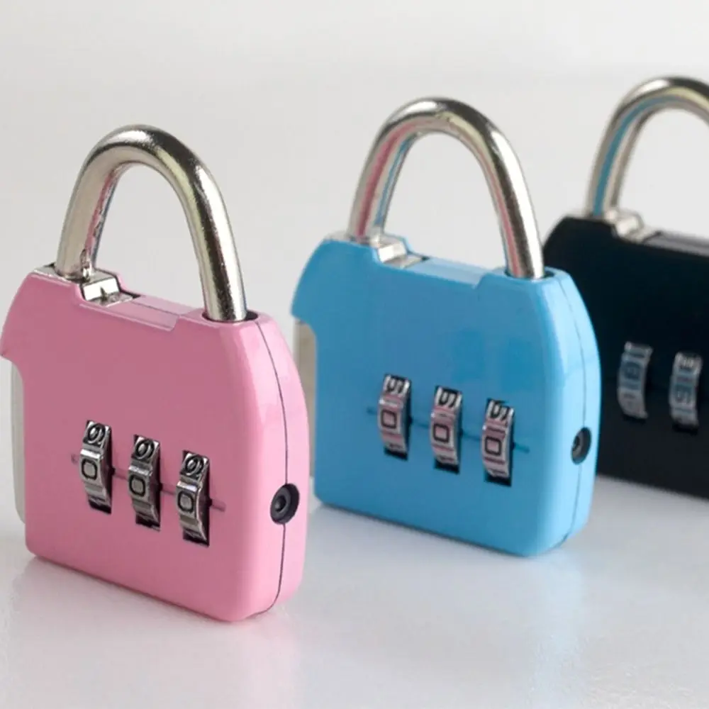 Portable Zinc alloy 3 Digit Password Lock Anti-theft Padlock Luggage Combination Lock Security Coded Lock Travel