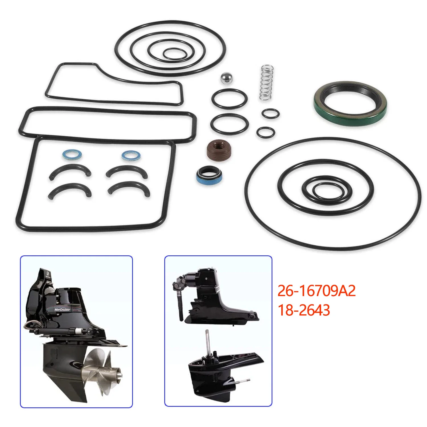 18-2643-27-16709a2-26-16709a2-upper-seal-kit-fit-for-mercruiser-bravo-i-ii-iii-x-xr-xz-and-blackhawk-1994-1995