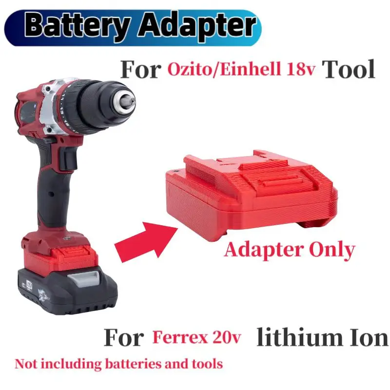 

For Aldi Ferrex Activ Energy Battery Adapter Converter To Ozito / Einhell 18v Tool Converter Drill Accessories（Adaptor Only)