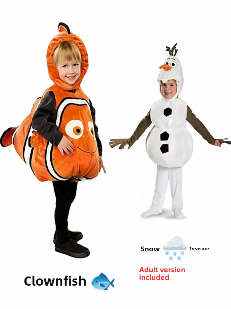 

Костюм для детей: кукла Эльза, костюм для Хэллоуина, костюм для ролевых игр, костюм клоуна Немо, наряд для выступлений