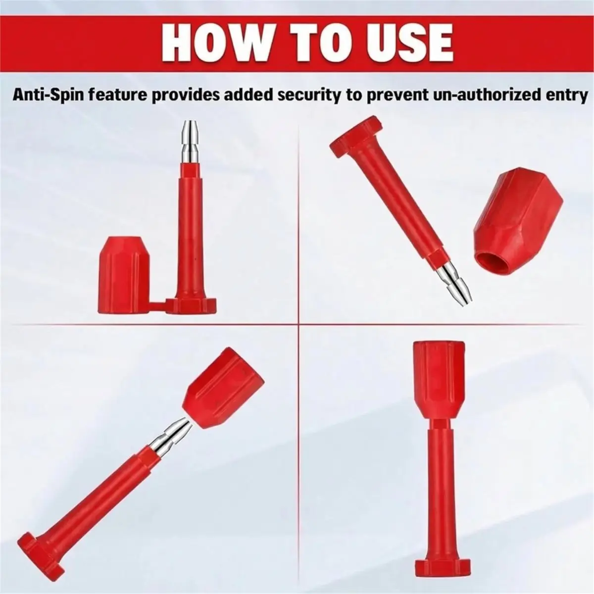 Home Tool 10 Pack High Security Bolt Seals, Disposable Cargo Seals for Shipping Containers, Trucks, Trailers, Logistics