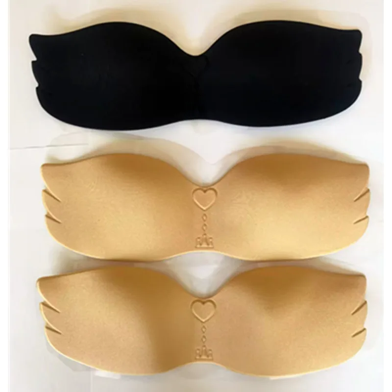 100PCS  Strapless Bras Silicone Self Adhesive Bras Nipple Cover Sexy Big Breasts Gathered Bralettes Bridal Wedding