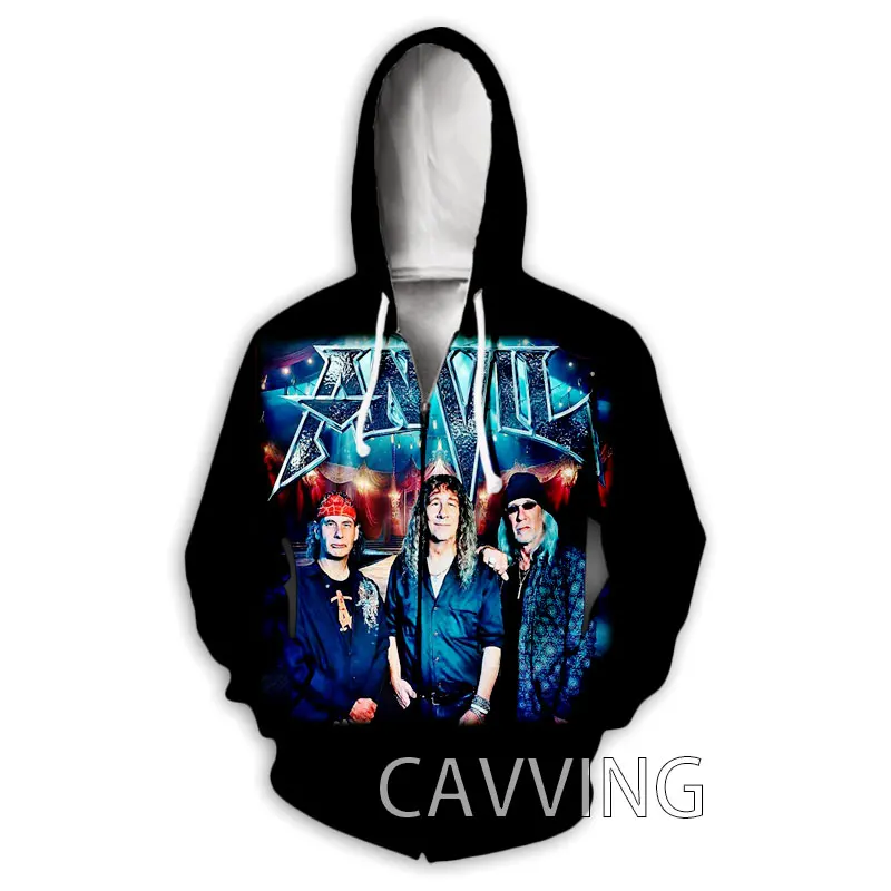 

CAVVING 3D Printed ANVIL Band Zipper Hoodies Zip Hooded Sweatshirt Harajuku Hoodie Sweatshirt for Men/women