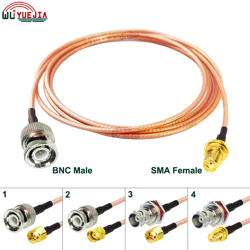 

BNC to SMA RG316 Cable Q9 BNC Male Waterproof BNC Female to SMA Connector RF Coax Cable 50 ohm Antenna Extension Jumper Pigtail
