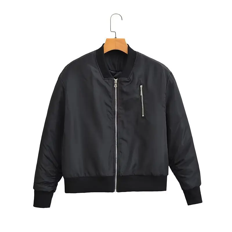 

New Autumn/Winter Fashion Casual Long Sleeve Stand Collar Zipper Solid Color Slim Fit Jacket