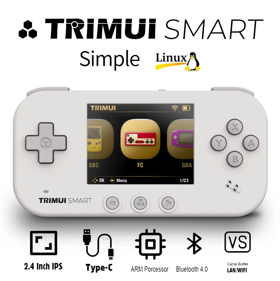 

TRIMUI SMART Handheld 2.4'' IPS Screen Wifi BT4.0 SmartPro Mini Linux System Retro Portable Video Simulator Console Gamer Gifts