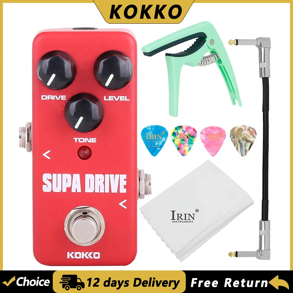 

KOKKO SUPA DRIVE Guitar Overdrive Effect Pedal Portable Effect Pedal Musical Instruments Electric Guitars Parts & Accessories
