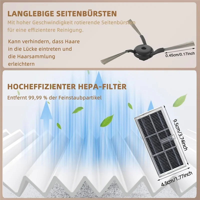 قطع غيار المكنسة الكهربائية العالمية لـ Dreame X40 Ultra، Pro، Ultra Complete، MOVA P50، S30 Pro Ultra، RLS83HE