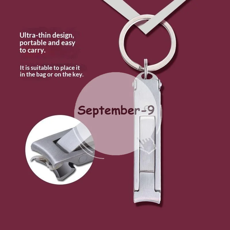 Nail Clippers 0.5cm Ultra Thin Portable Foldable Multi-functional Fingernail Toenail Cutter for Home Travel Daily Use Nail Clip