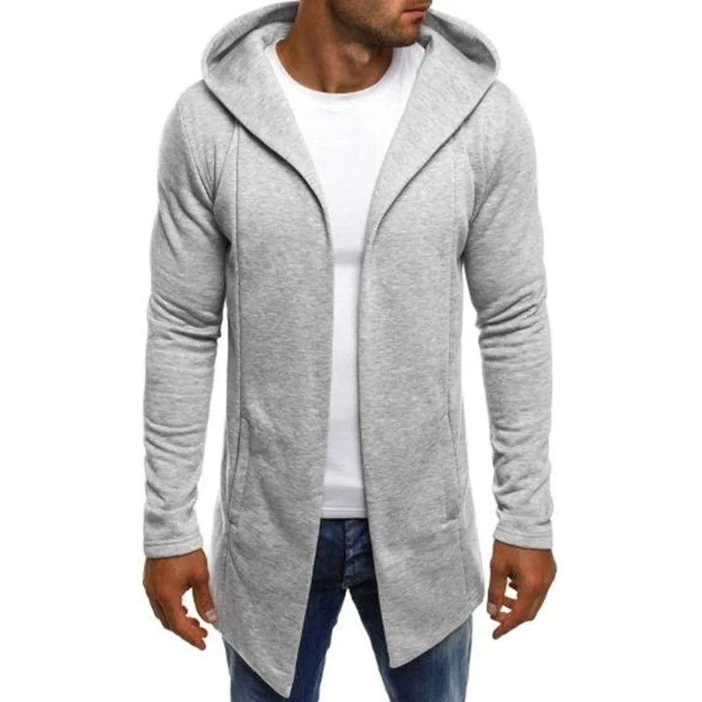 2024 Men Hooded Sweatshirts Black Hip Hop Mantle Hoodies Fashion Jacket long Sleeves Cloak Man's Coats Outwear ropa hombre