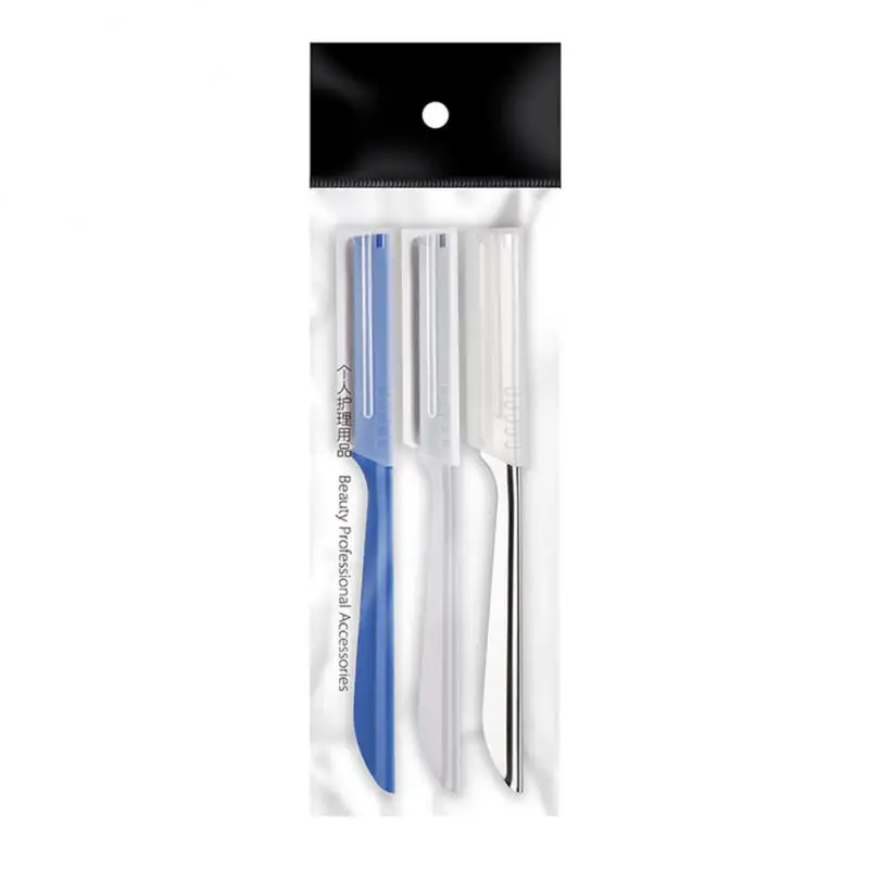 1/3pcs Rasoio sopracciglia Rasoio per sopracciglia Lama di rasoio Eye Brow Shaper Viso Rasoio di rimozione dei peli del viso per le donne Strumenti di trucco di bellezza