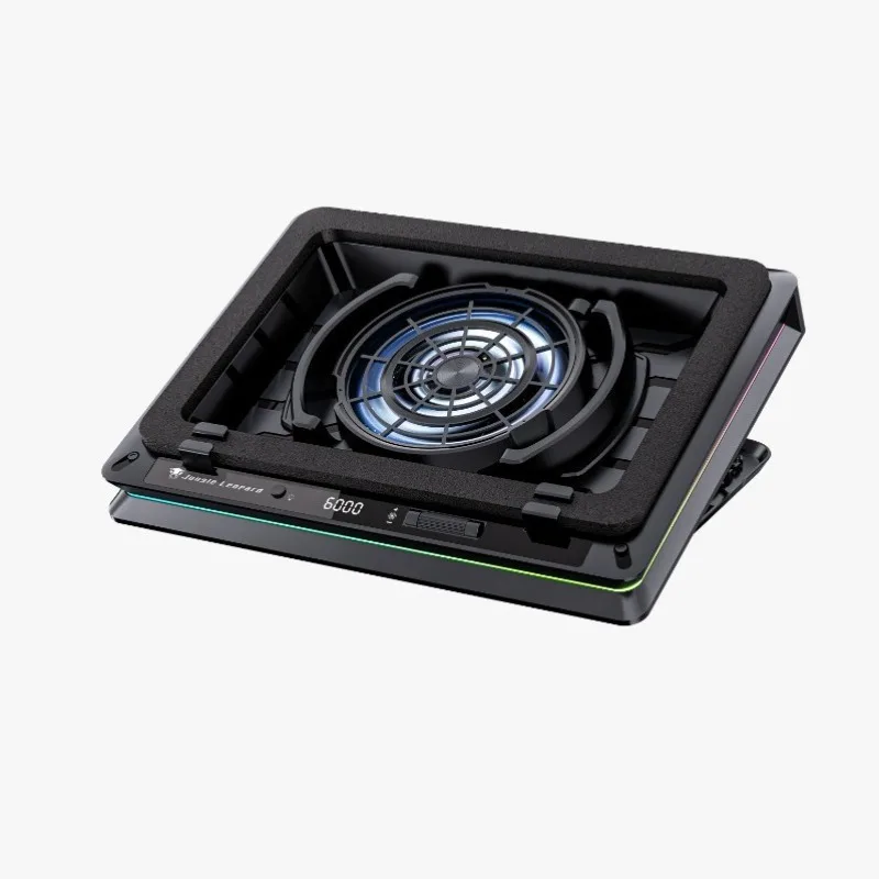 D16 turbo silent noise reduction real-time digital display game book cool RGB notebook cooling base