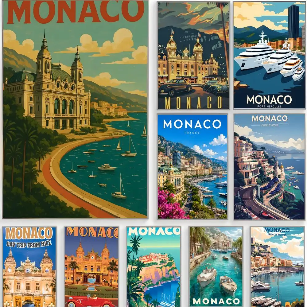 elegant destination m-monaco Poster Classic Wall Art  Home Decor  Peel and Stick Unframed