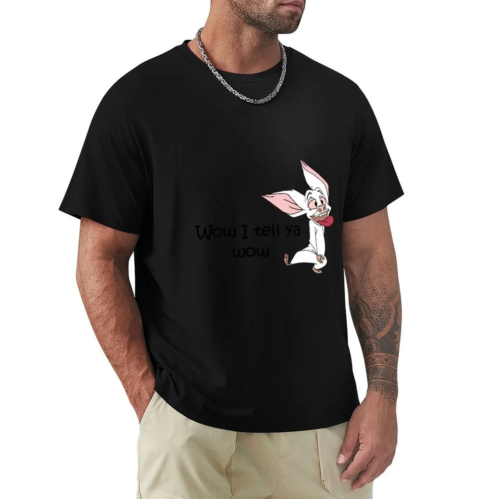 Anastasia Bartok Wow I tell ya Camiseta básica de manga corta para hombre