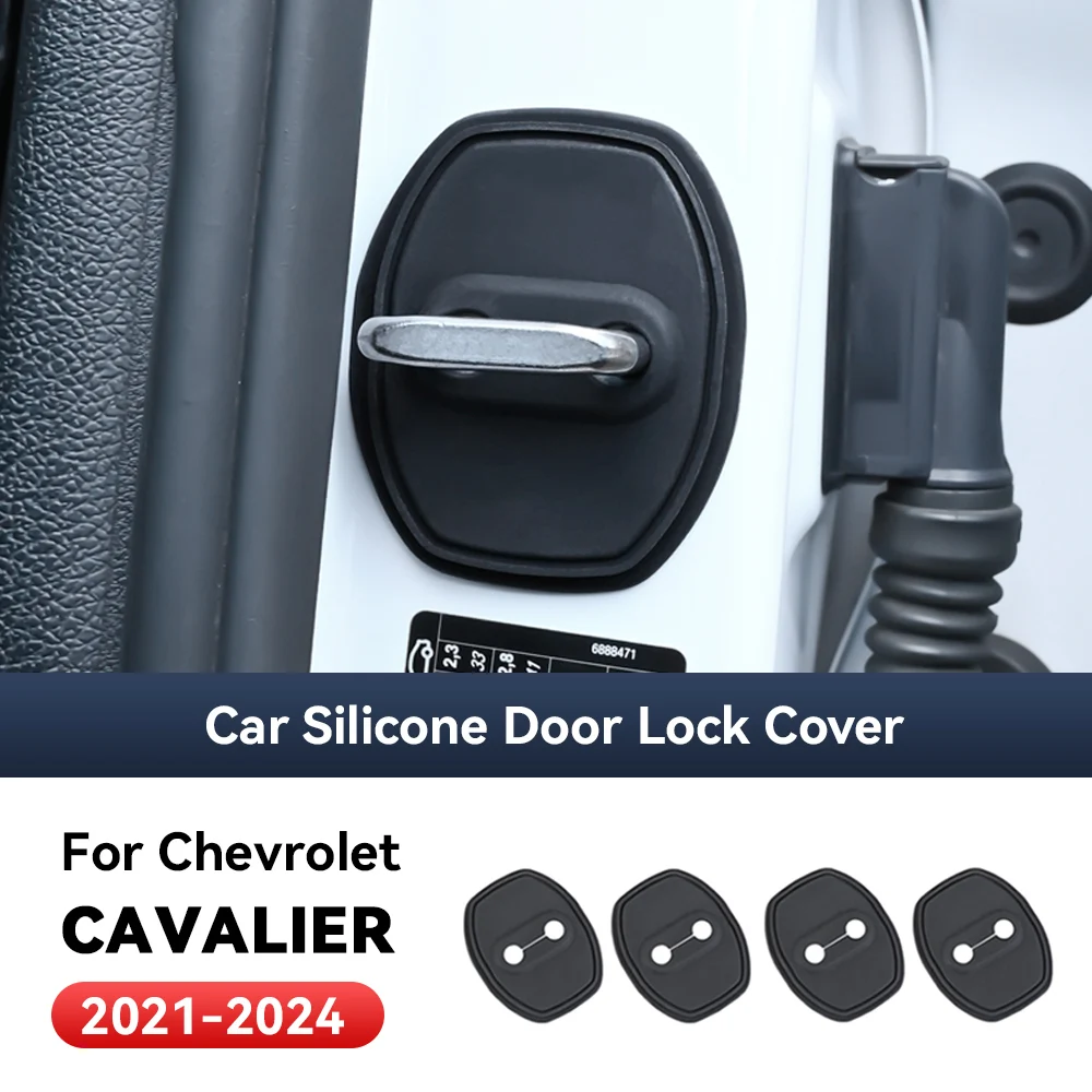 

4pcs Car Decorat Accessories Silicone Protecte Auto Door Lock Latch Shock Absorber Cover For Chevrolet CAVALIER 2021-2024