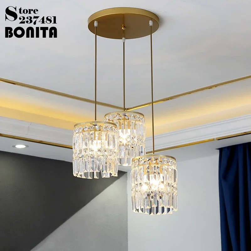 Modern K9 Crystal Ceiling Chandelier Bedroom Restaurant Aisle Interior Decoration Luxury Diamond Flashing Ceiling Pendant Lamp