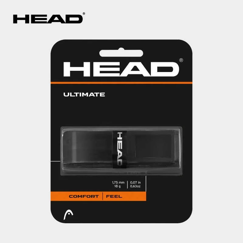 HEAD Original PU Overgrips Sweatband Tennis Racket Handle Skin Rubber Anti-slip Rubber Racket Handle Strap Sweat Absorbent 2pcs