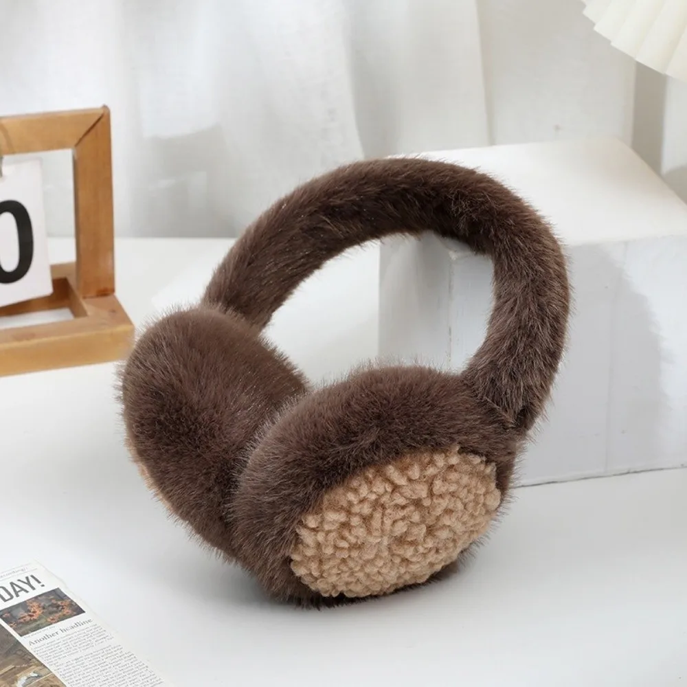 Fashion Winter Ear Warmer Soft Solid Color Warm Earmuffs Imitation Rabbit Thickened Cycling Earflap Cold Protection