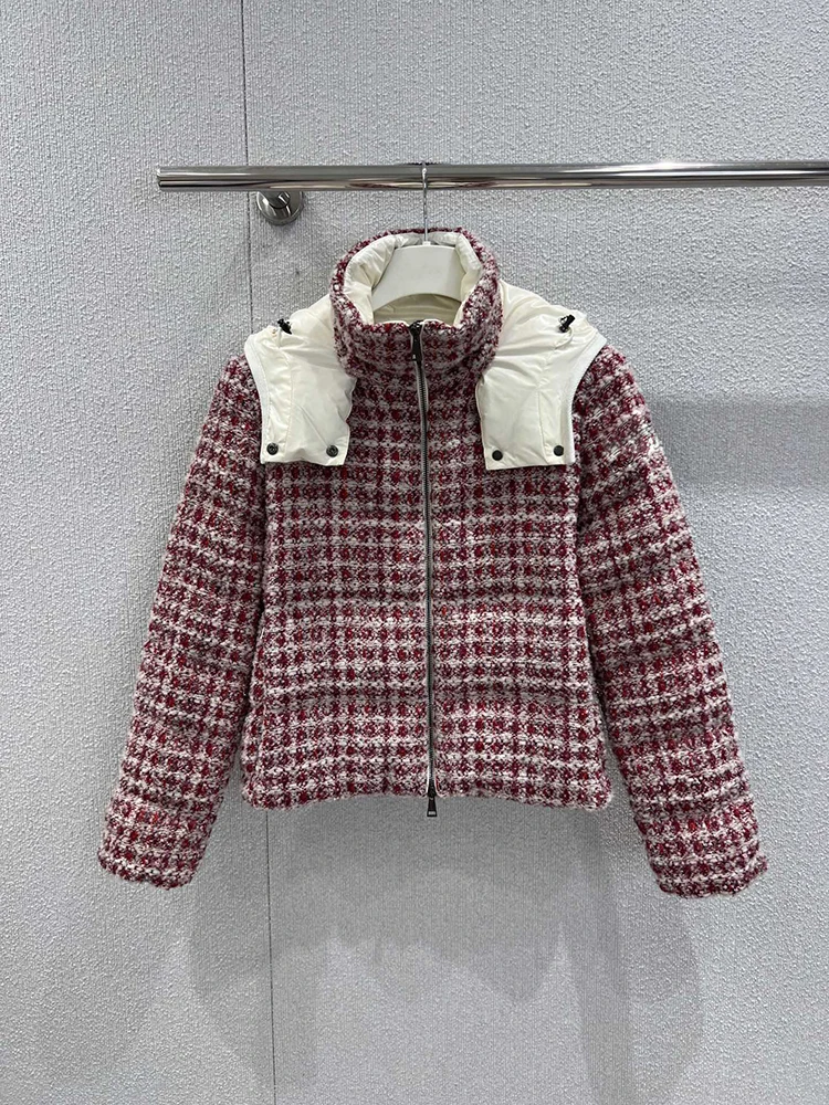 SVORYXIU 2025 شتاء جديد نمط غير رسمي نمط المرأة موضة الاختيار نمط مقنعين رشاقته 100% القطن أسفل سترة