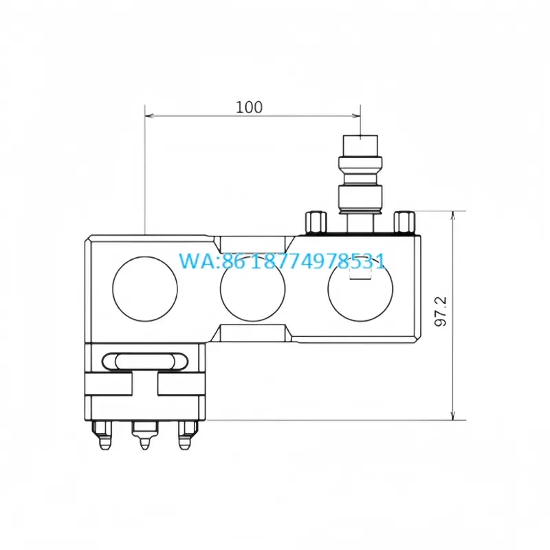 Wmwmnu for System 3R Macro 50 EDM Extension Holder 100mm Z-Axis Extender Steel Rapid-Action for Deep Cavity Molds 3A-300102