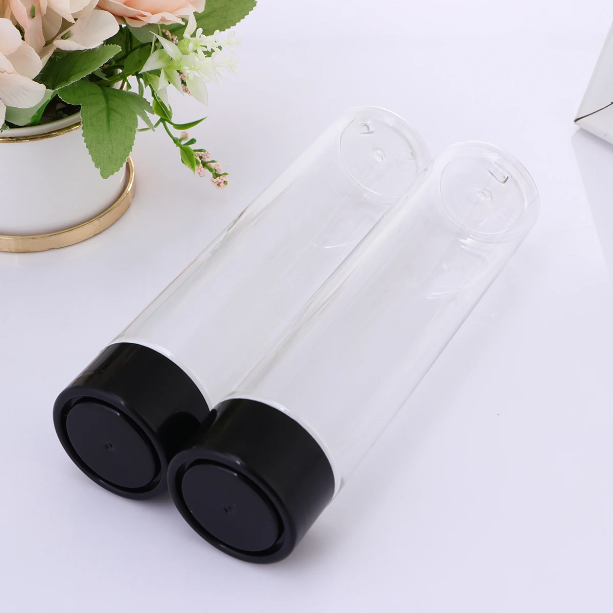 

12 PCS Transparent Empty Bottle Disposable Juice Bottles Refillable Soda Cylinder Water Pet