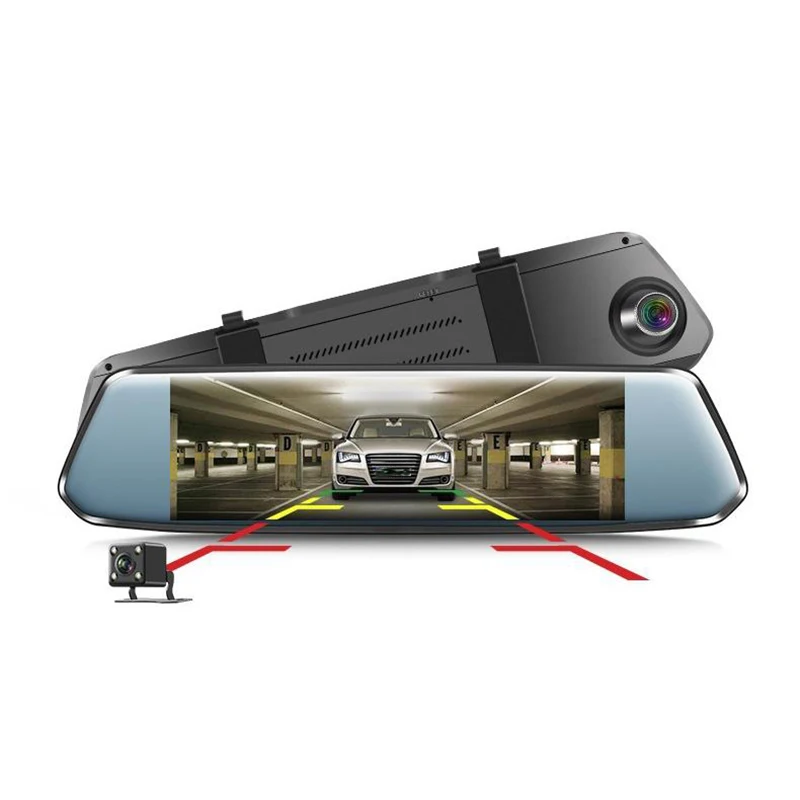 

7 inch 1080P Car DVR Camera Press Screen Dash Cam Dual Lens Video Recorder Rear View Mirror Cameras for Car