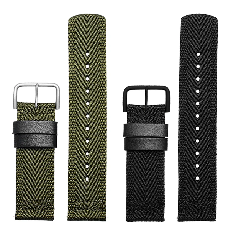 Correa de reloj de nailon para Casio PROTREK, PRG-600YBE-5, PRW-6600PRG-650, Armygreen, correa de reloj de lona negra, accesorios de reloj de 24mm