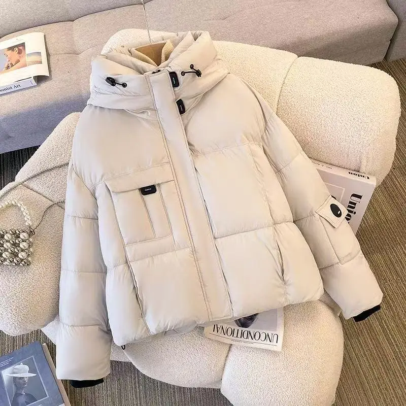 

New Women Coat Autumn Winter Parkas Female Thick Down Cotton Jacket Hooded Coat Femme Casual Short Warm Outerwear Ladies Top