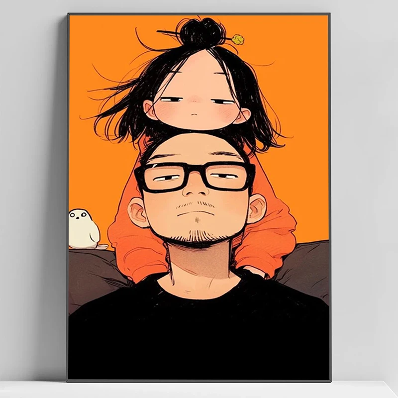 

Bedroom Decoration Room Decor Father Daughter Poster Canvas Wall Art Mural Gift For Home Decorative Picture Interior Posters
