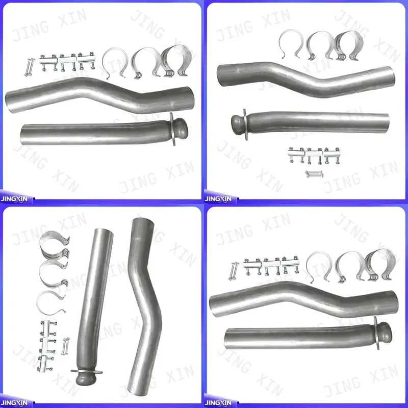 Custom for SS409 3.5 Inch Exhaust Pipe Kit Compatible with 2003-2007 F250 F350 6.0L Powerstroke Diesel Truck Muffler