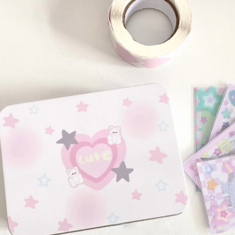 1Pc Metal Rectangular Empty Mini Tinplate Candy Pill Cases Bins Small Card Stickers Tapes Containers Small Organizer Storage Box