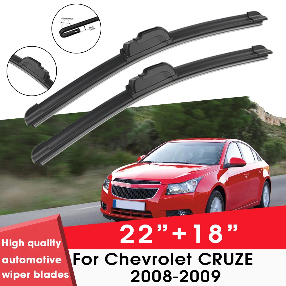 

Car Wiper Blade Blades For Chevrolet CRUZE 2008-2009 22"+ 18" Windshield Windscreen Clean Naturl Rubber Cars Wipers Accessories