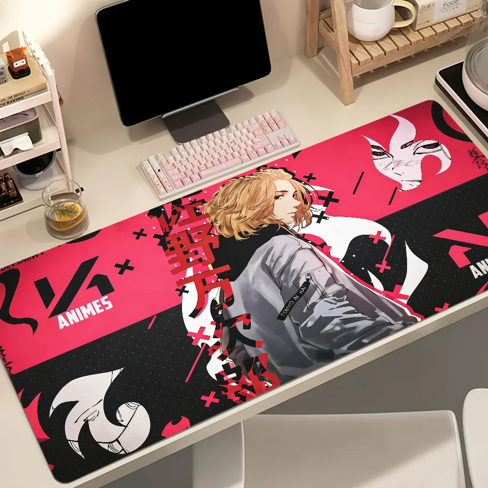 Anime Tokyo Revengers Mouse Pad Large Non-slip Lockedge Desktop Computer Desk Mat Keyboard Writing MousePad Office Gamer Student