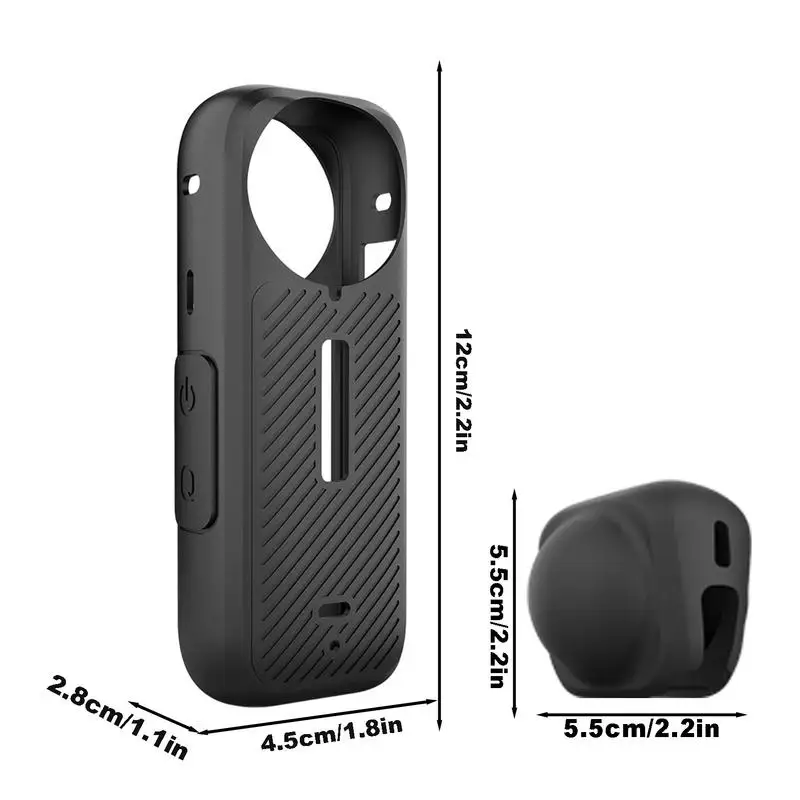 Action Camera Cover in Silicone custodia protettiva per lenti morbide ammortizzanti custodia protettiva in Silicone per escursioni in viaggio per Insta 360 x4